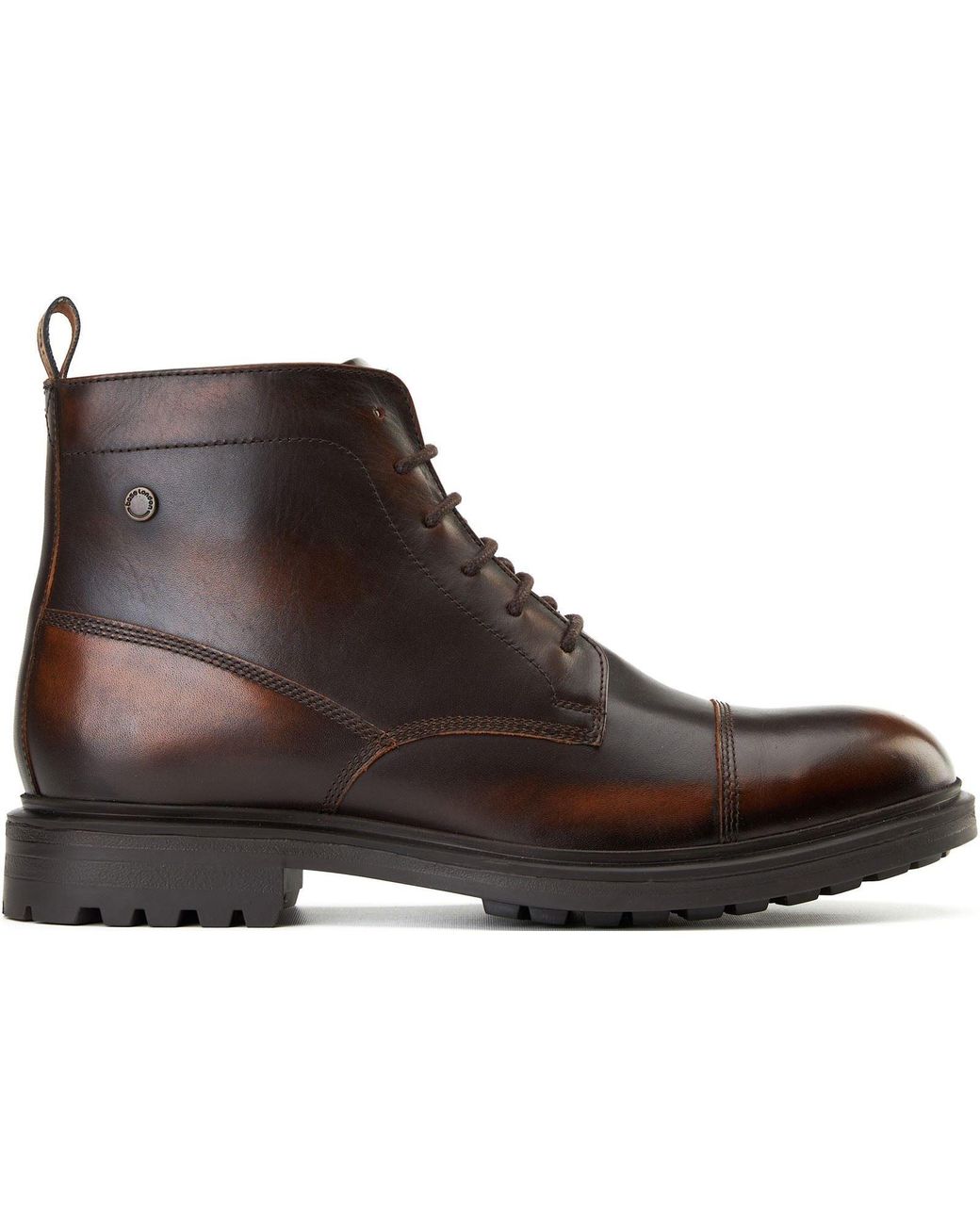 Base London Brown Boulton Leather Ankle Boots