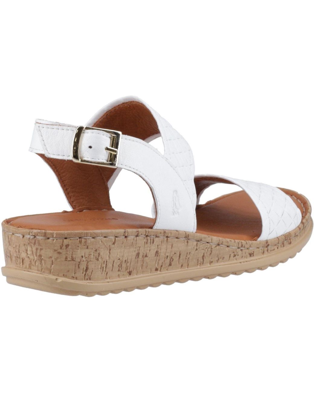 Hush Puppies Brown Ebony Wide Fit Leather Sandals