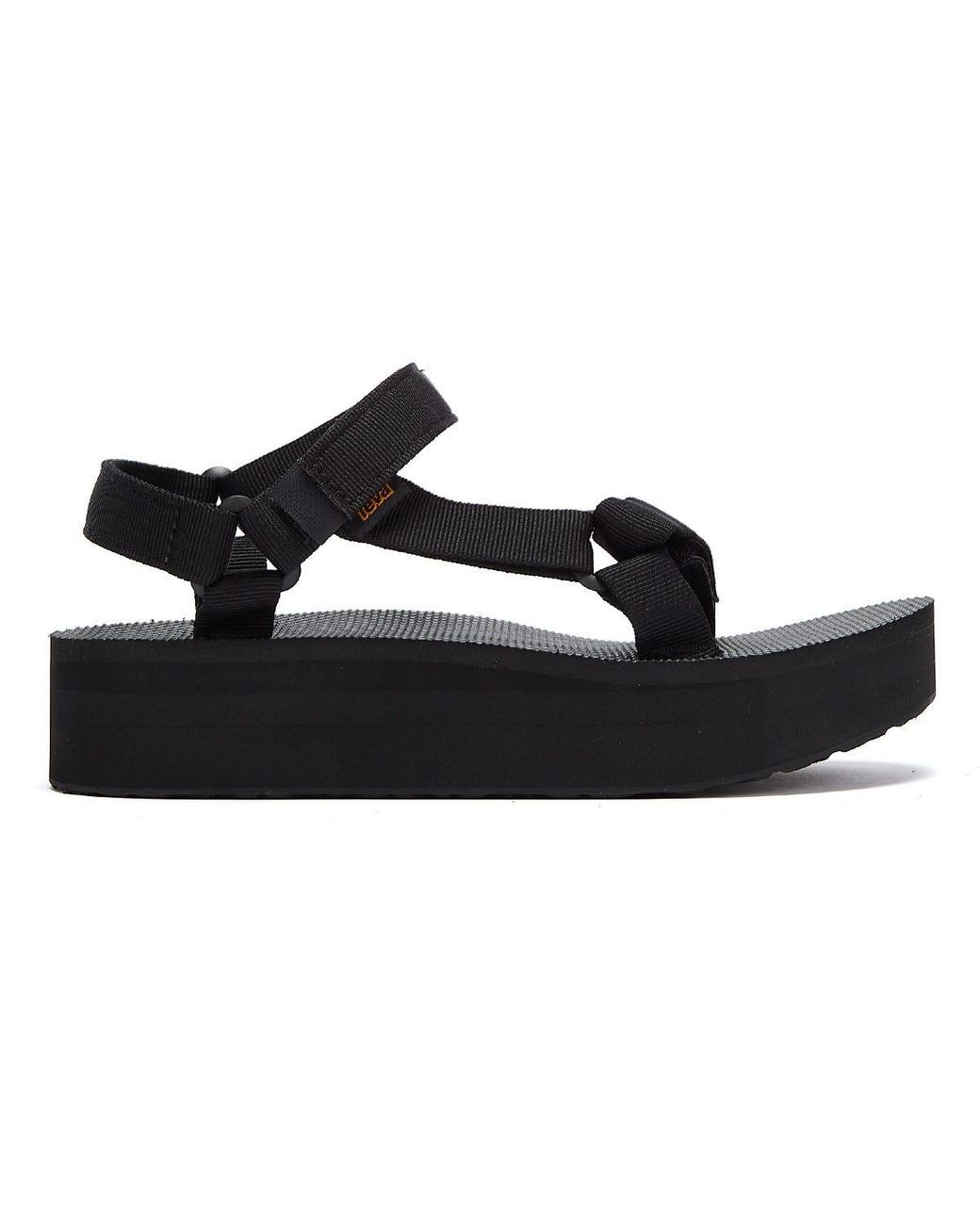 Teva Black Flatform Universal Sandals Textile