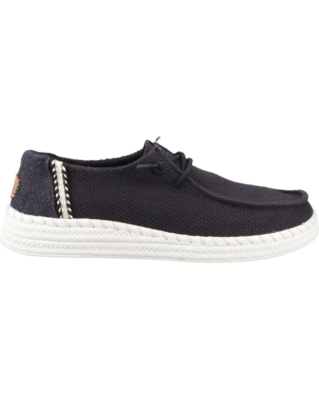HeyDude Blue Wendy Espadrille Woven Cotton Blend Espadrilles