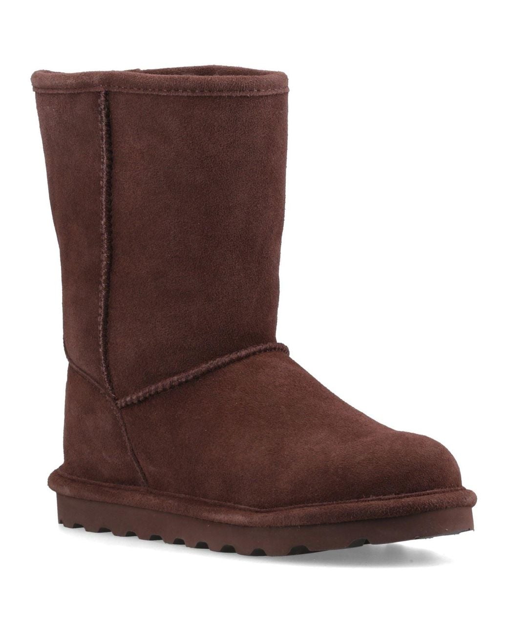 BEARPAW Brown Elle Short Suede Chicory Boots
