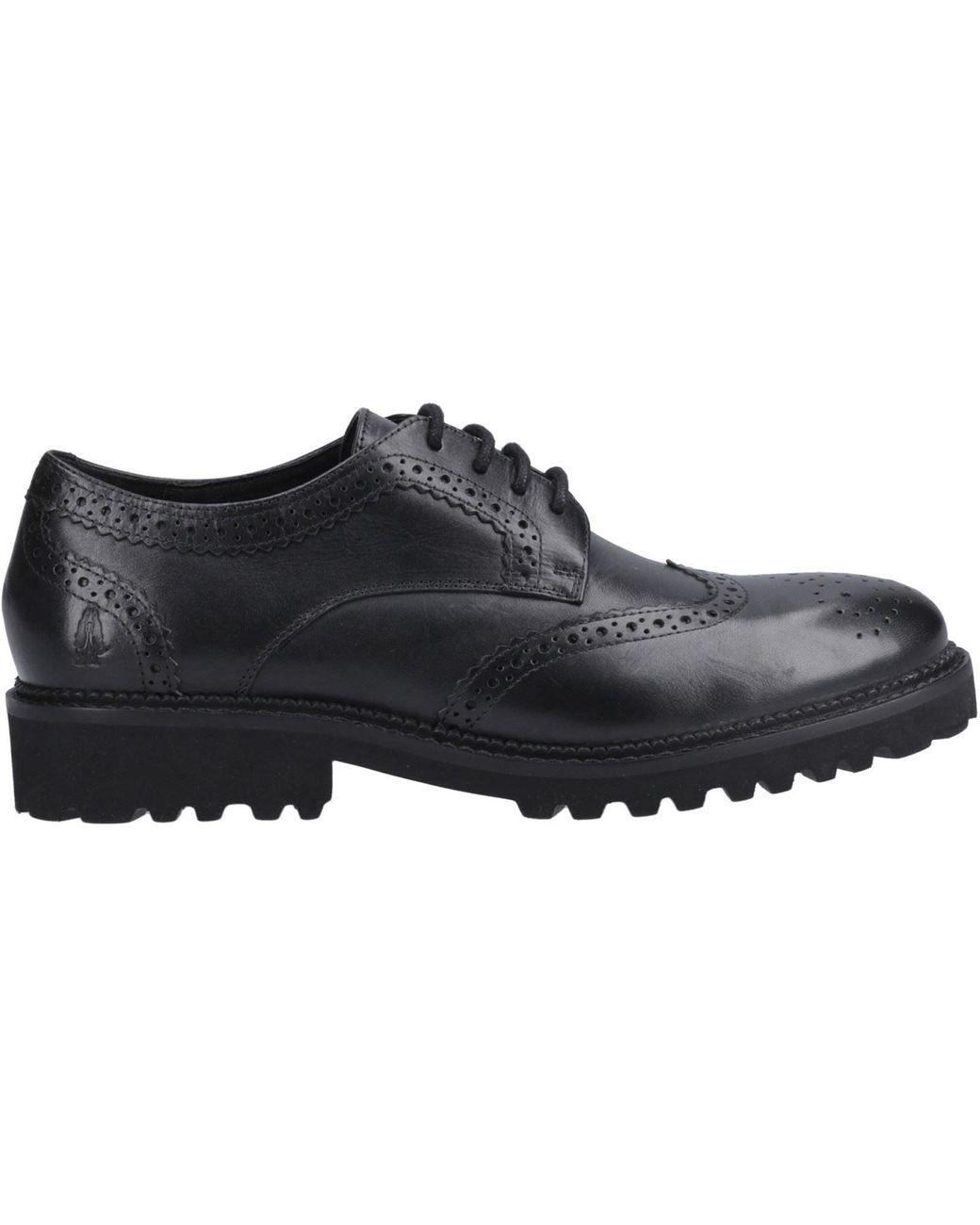 Hush Puppies Black Gabi Lace Up Leather Brogues