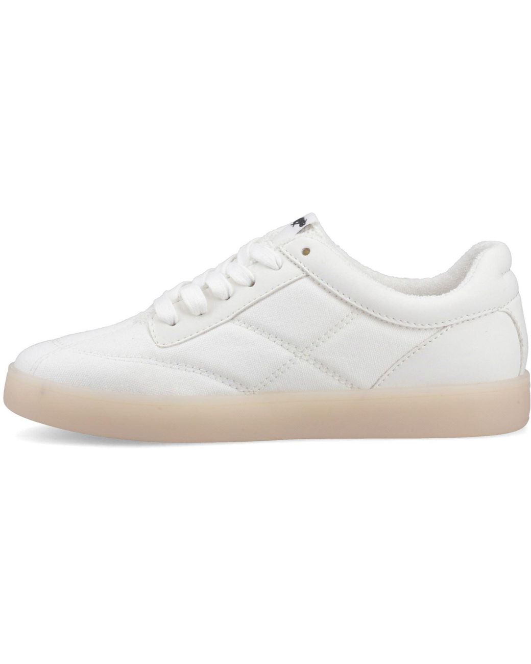 Rocket Dog White Kitty Canvas Pu Cotton Trainers