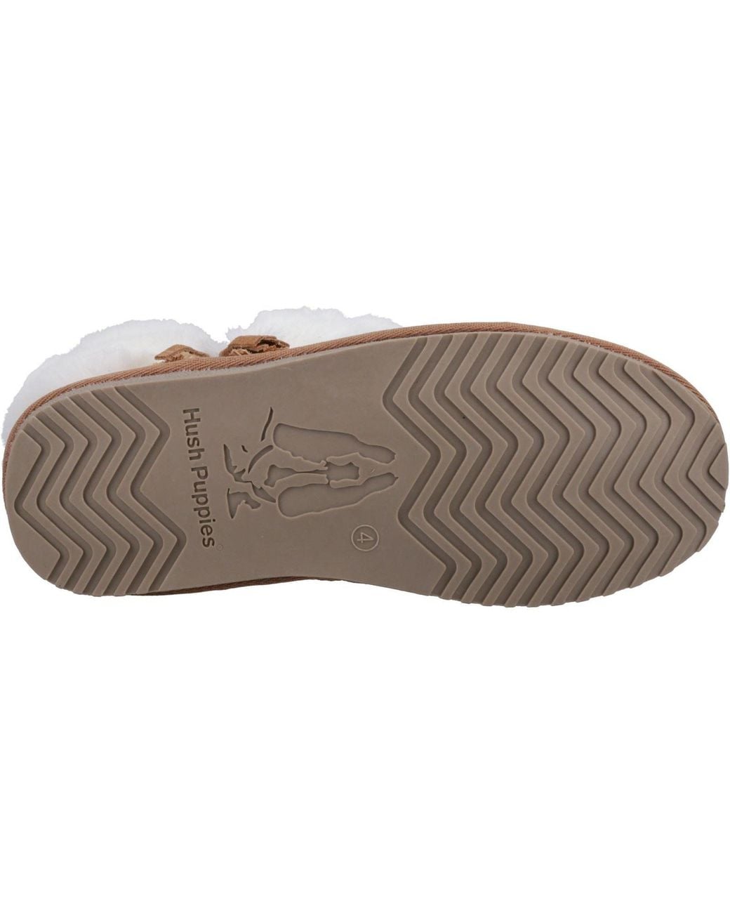 Hush Puppies Brown Ayana Suede And Faux Fur Slippers