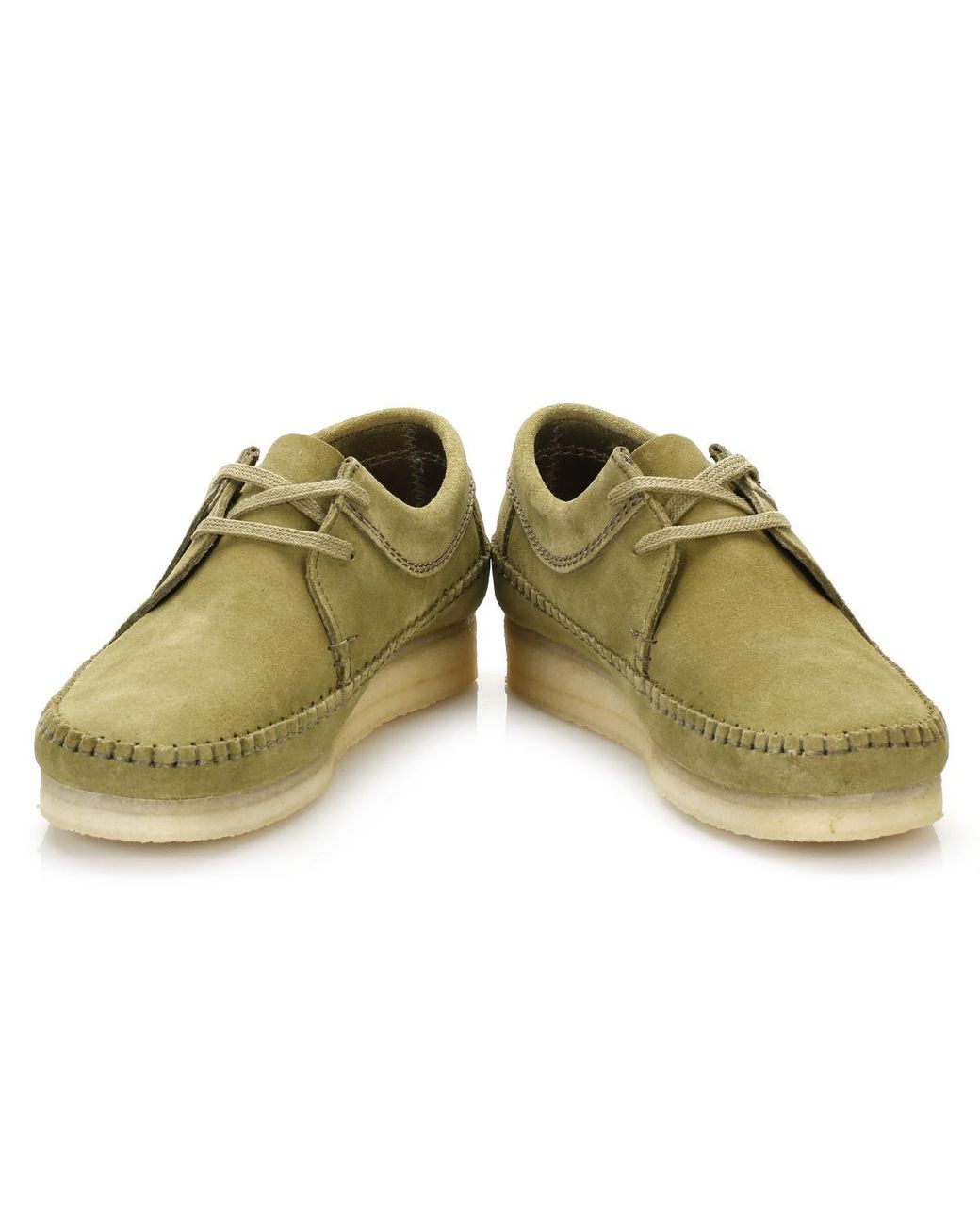 Clarks Mens Forest Green Suede Weaver Shoes for Men | Lyst UK
