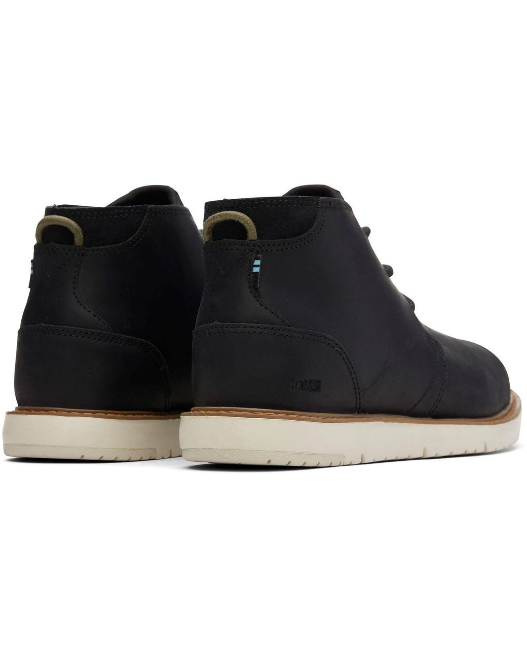 TOMS Black Navi Leather Boots for men