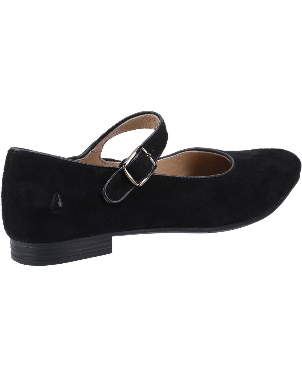 Hush Puppies Black Melissa Strap Suede Flats