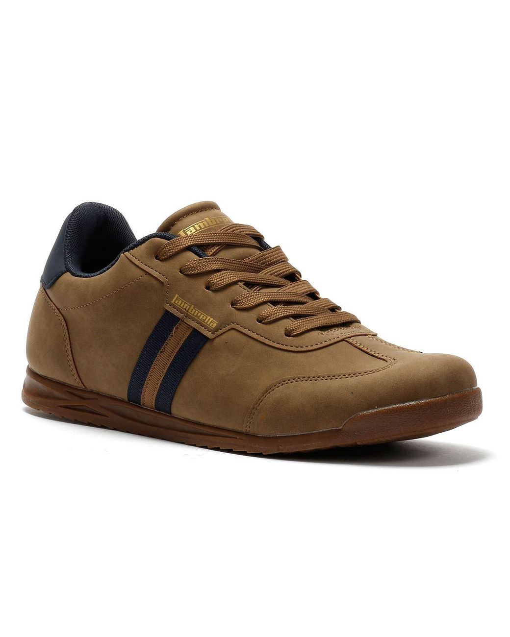 Lambretta Brown Tackle Taupe/ Trainers for men