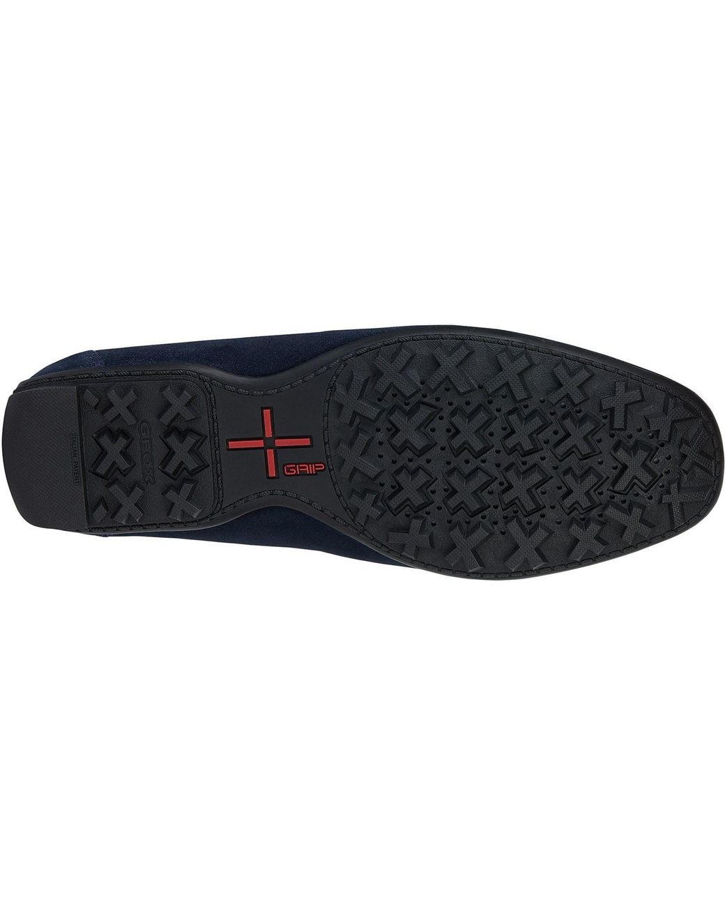 Geox Blue U Kosmopolis + Grip Leather Loafers for men