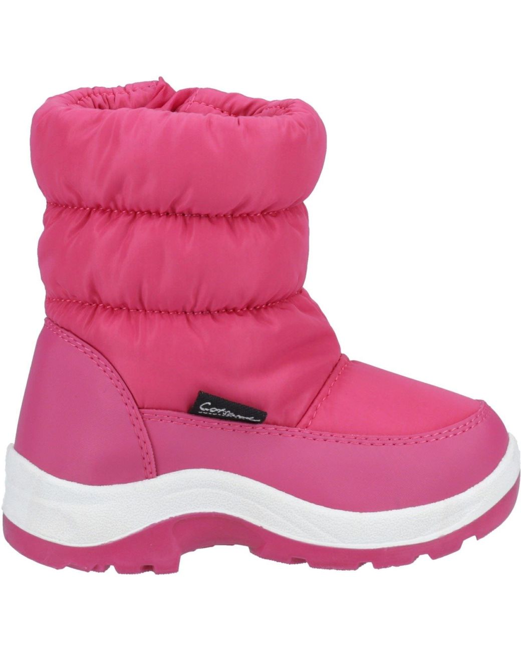 Cotswold Pink Tirely Textile Wellington Boots