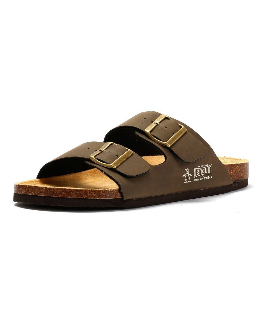 Original Penguin Brown Port 2 Sandals for men