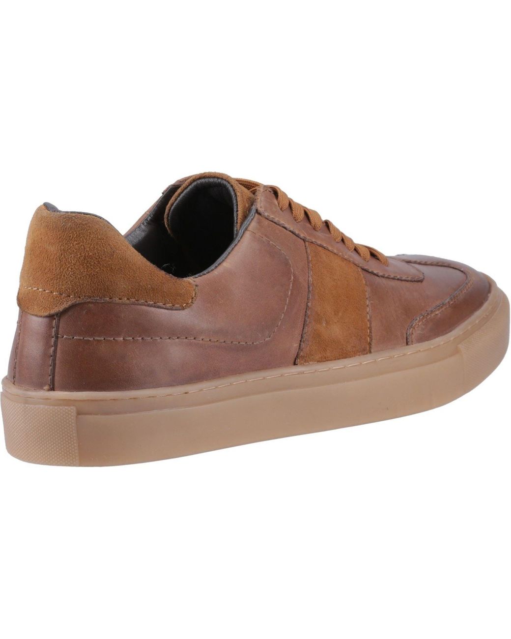 Hush Puppies Brown Riley Suede Trainers for men