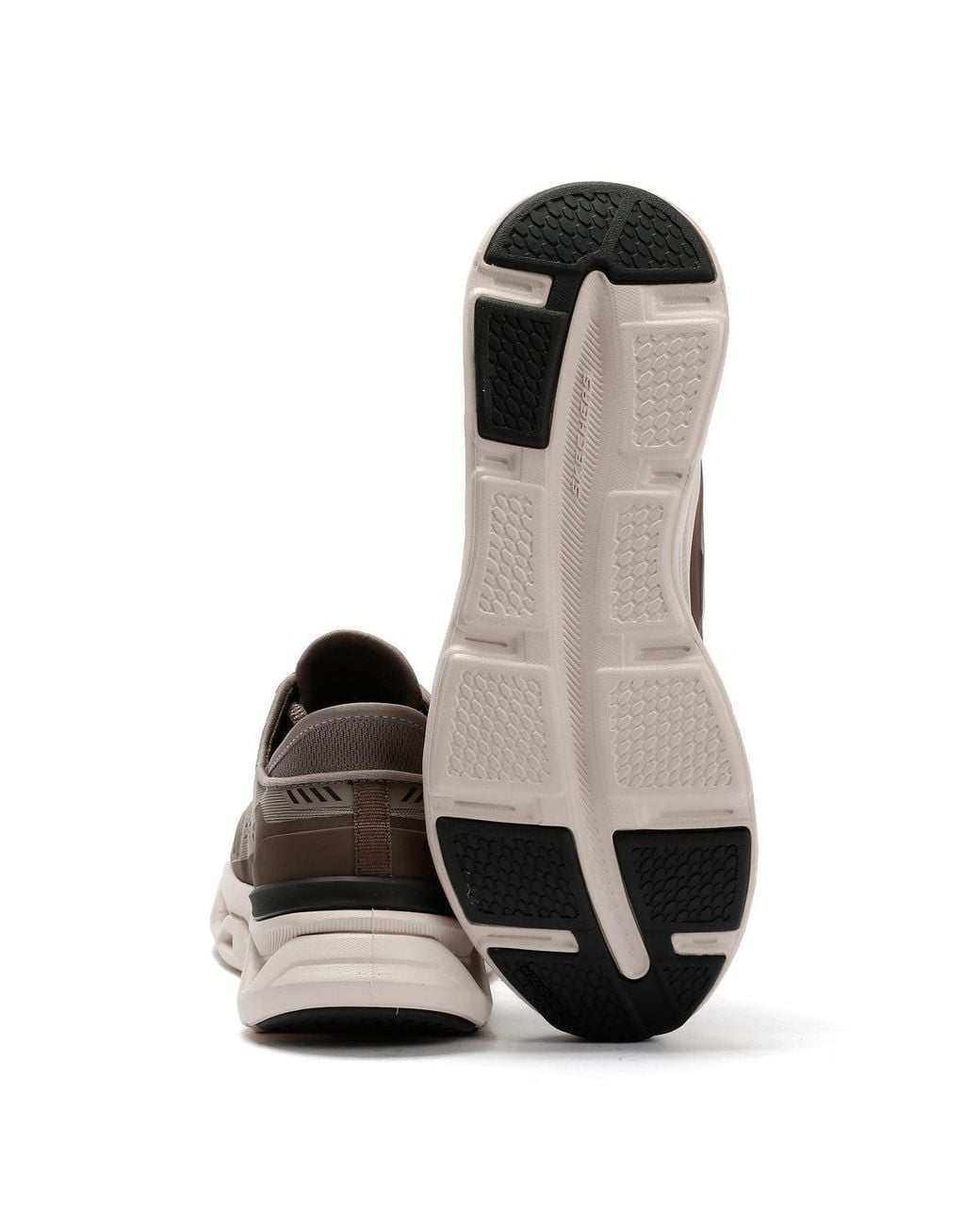 Skechers Gray Slip-Ins Glide Step Altus Mesh Khaki Trainers