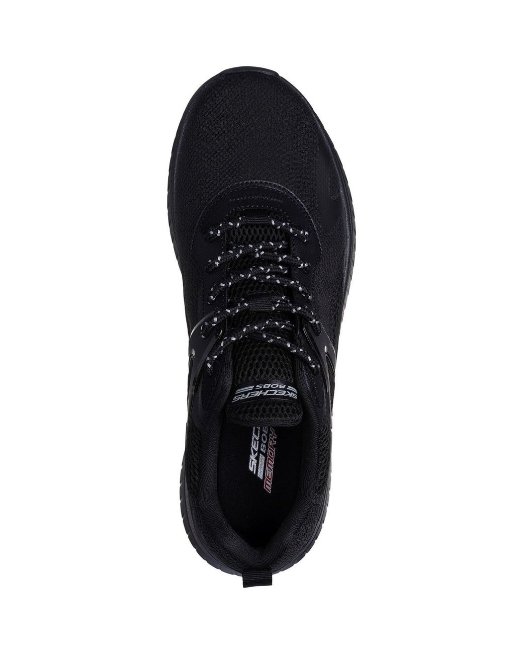 Skechers Black Bobs Squad Chaos Elevated Drift 118034-Bbk Lace Up Shoes for men