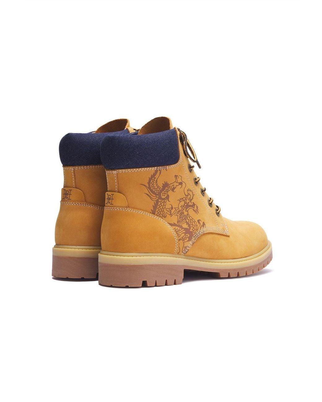 Ed Hardy Natural Dancing Dragon Nubuck Boots