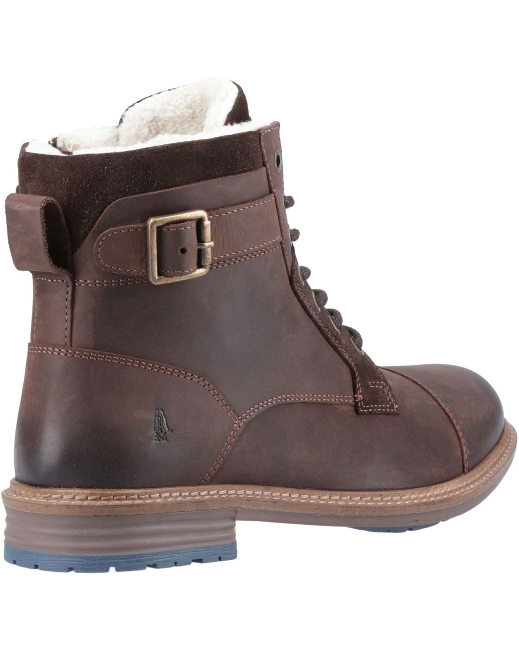 Hush Puppies Brown Jordan Leather Ankle Boots for men