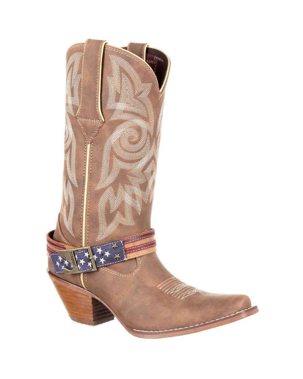 Durango Brown Crush Flag Leather /Khaki Boots for men