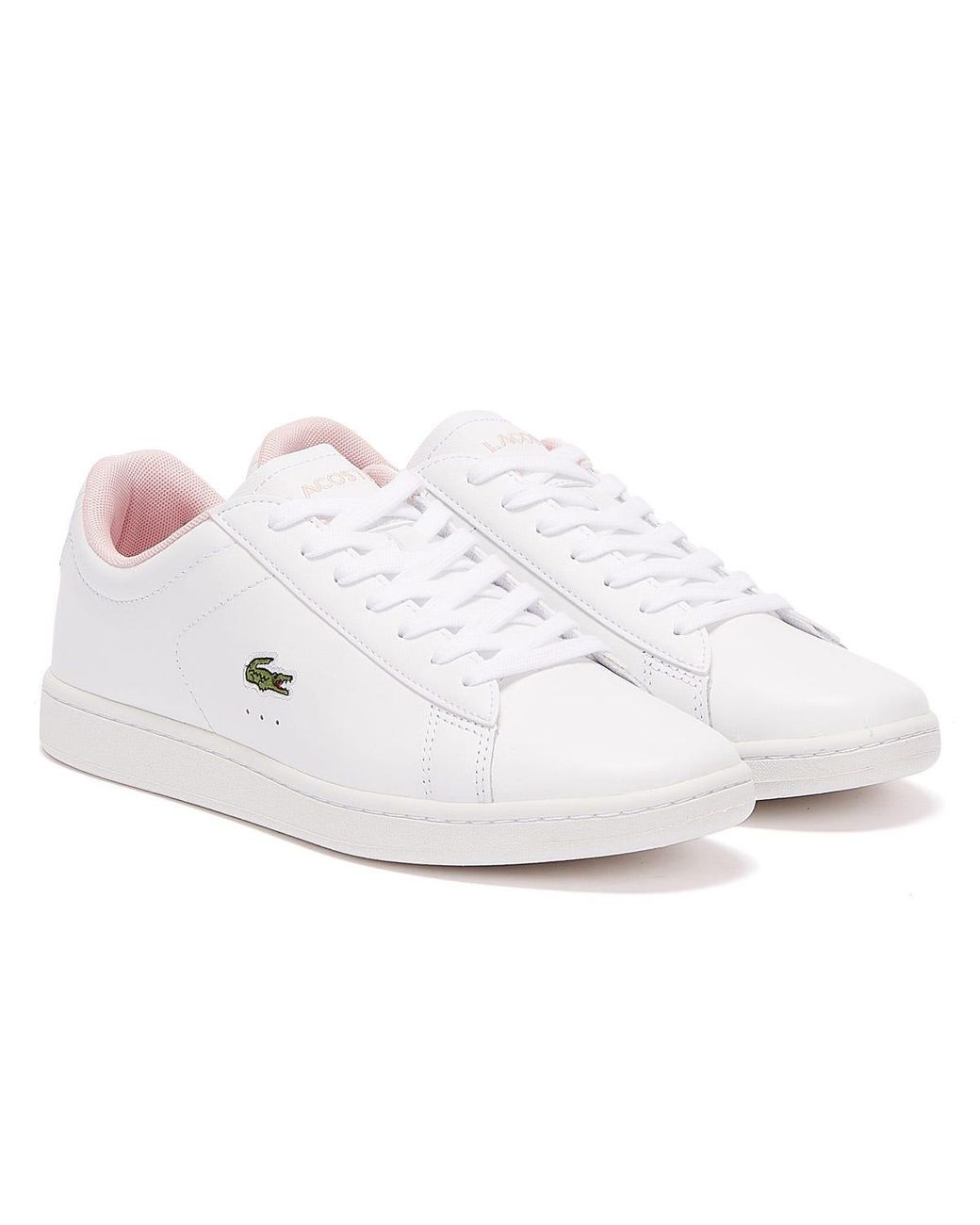 lacoste carnaby evo white pink