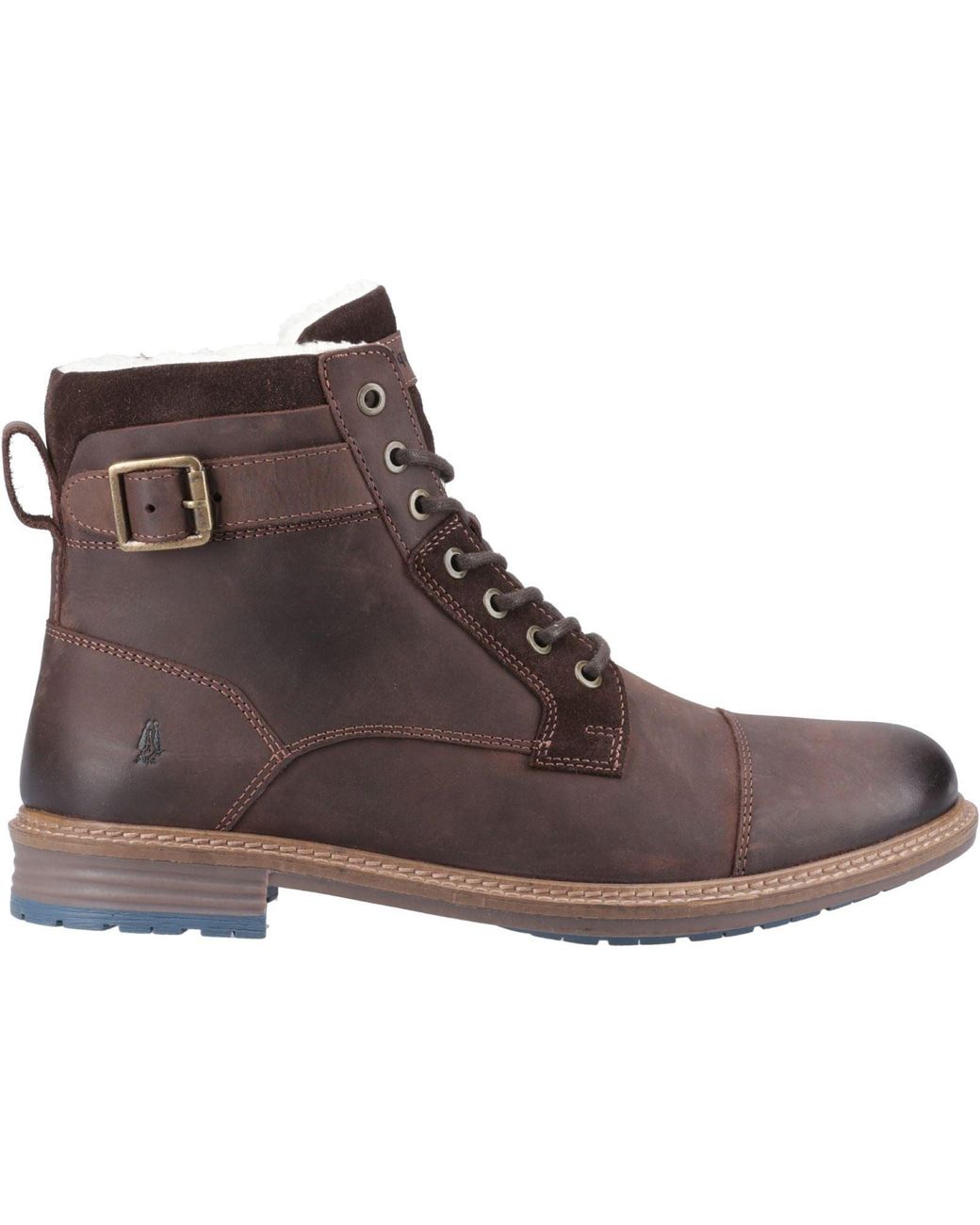 Hush Puppies Brown Jordan Leather Ankle Boots for men