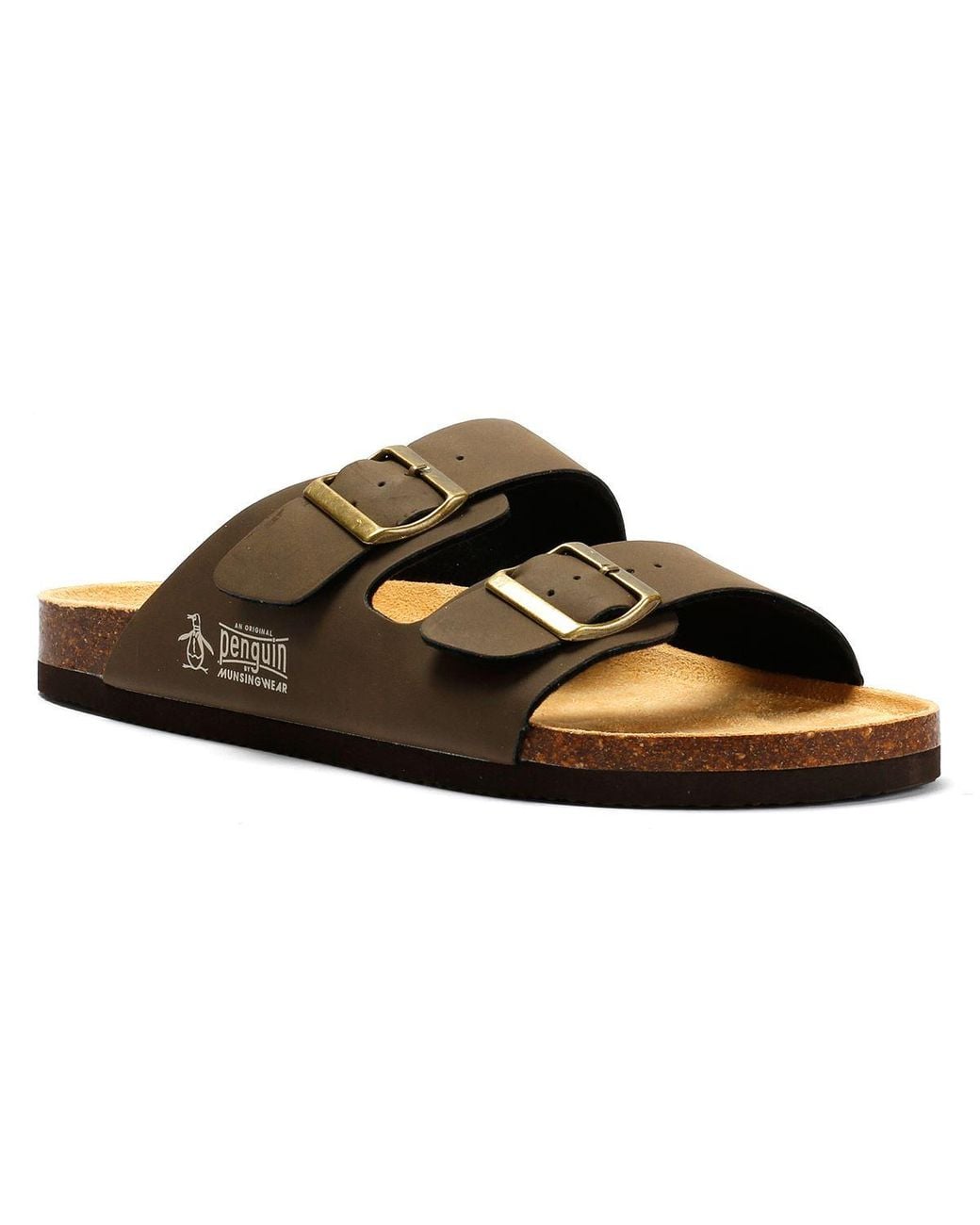 Original Penguin Brown Port 2 Sandals for men