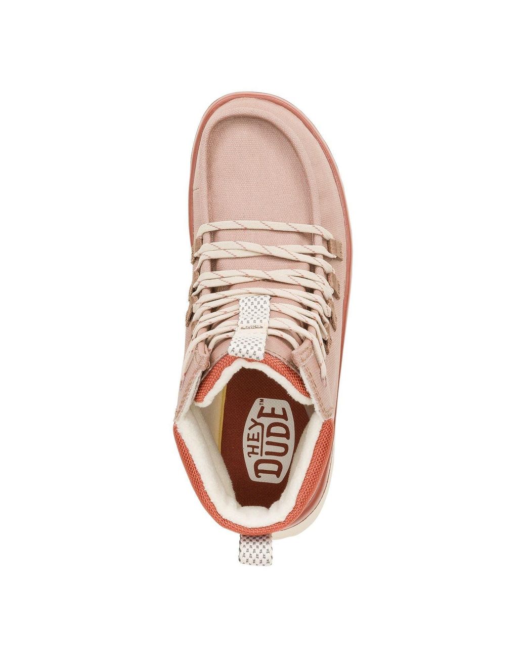 HeyDude Pink Wendy Peak Apres Pu Coated Canvas Desert Boots