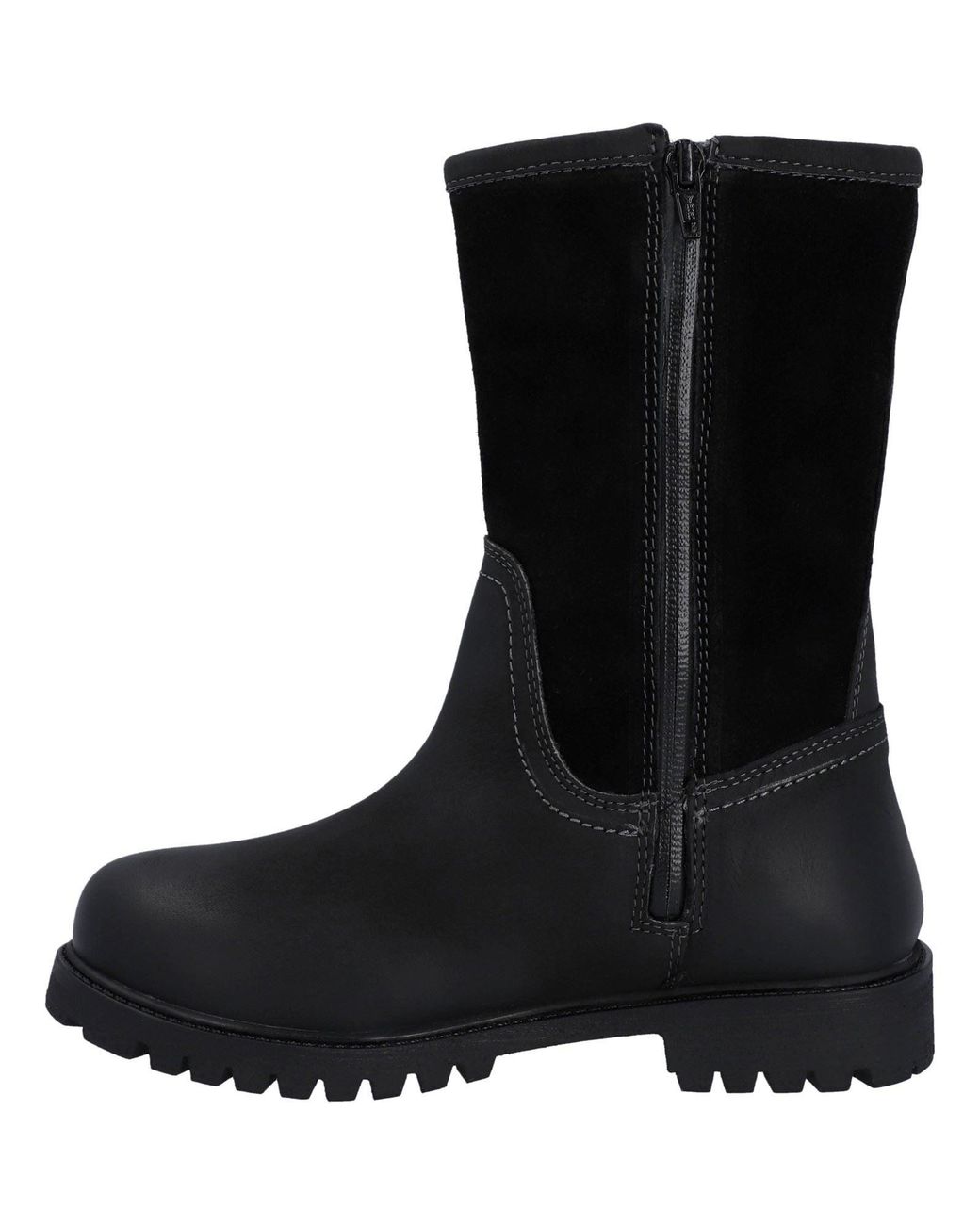 Hunter Black Canna Ankle Boot Leather Boots