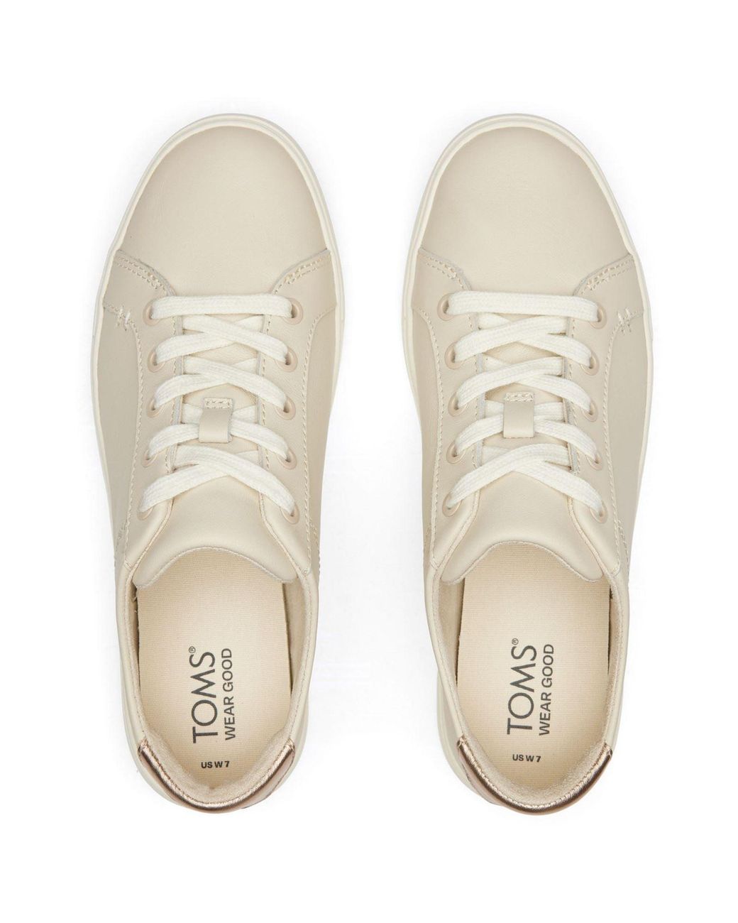 TOMS White Kameron 100% Cow Fog Trainers