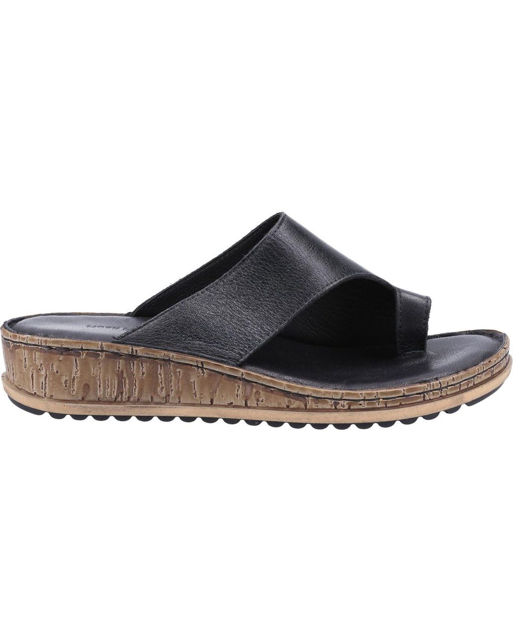 Hush Puppies Blue Elissa Toepost Suede Sandals