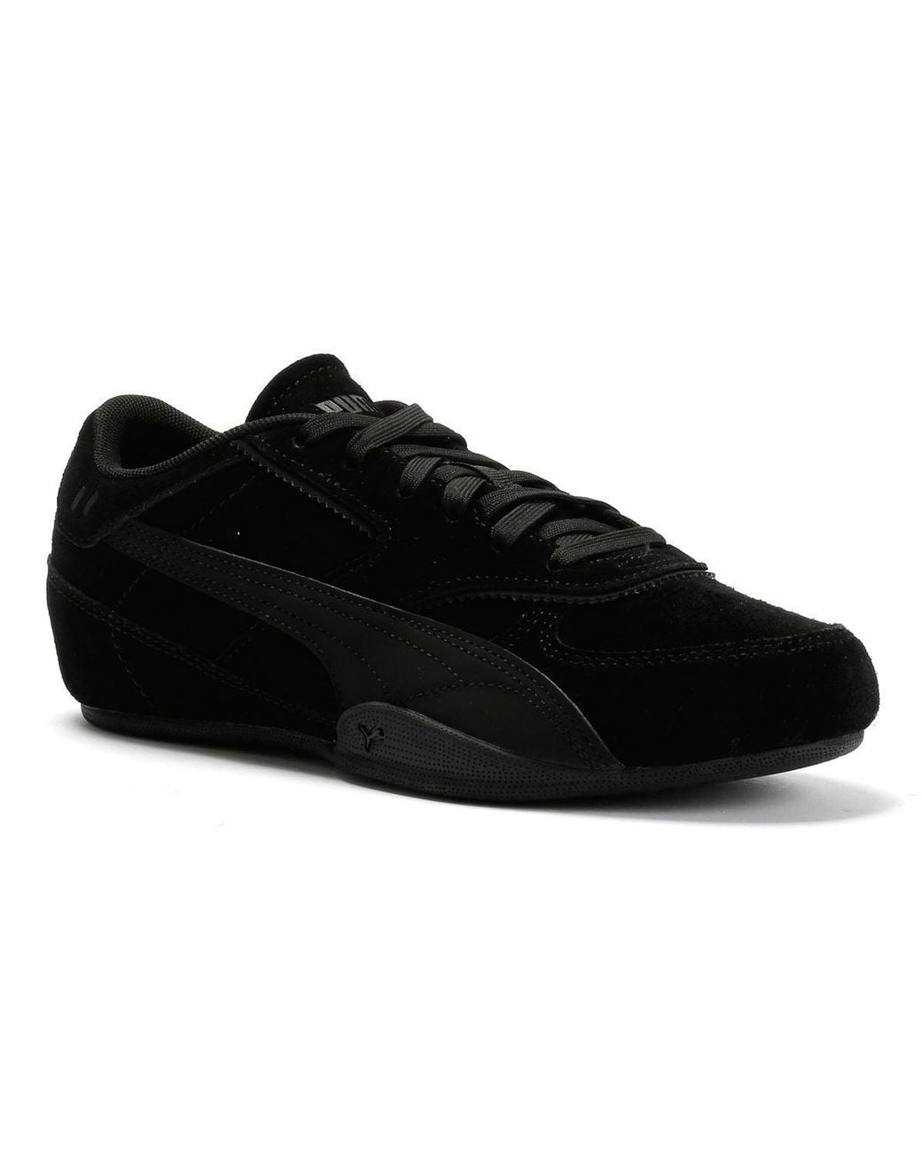 PUMA Black Bella Mina Suede Trainers