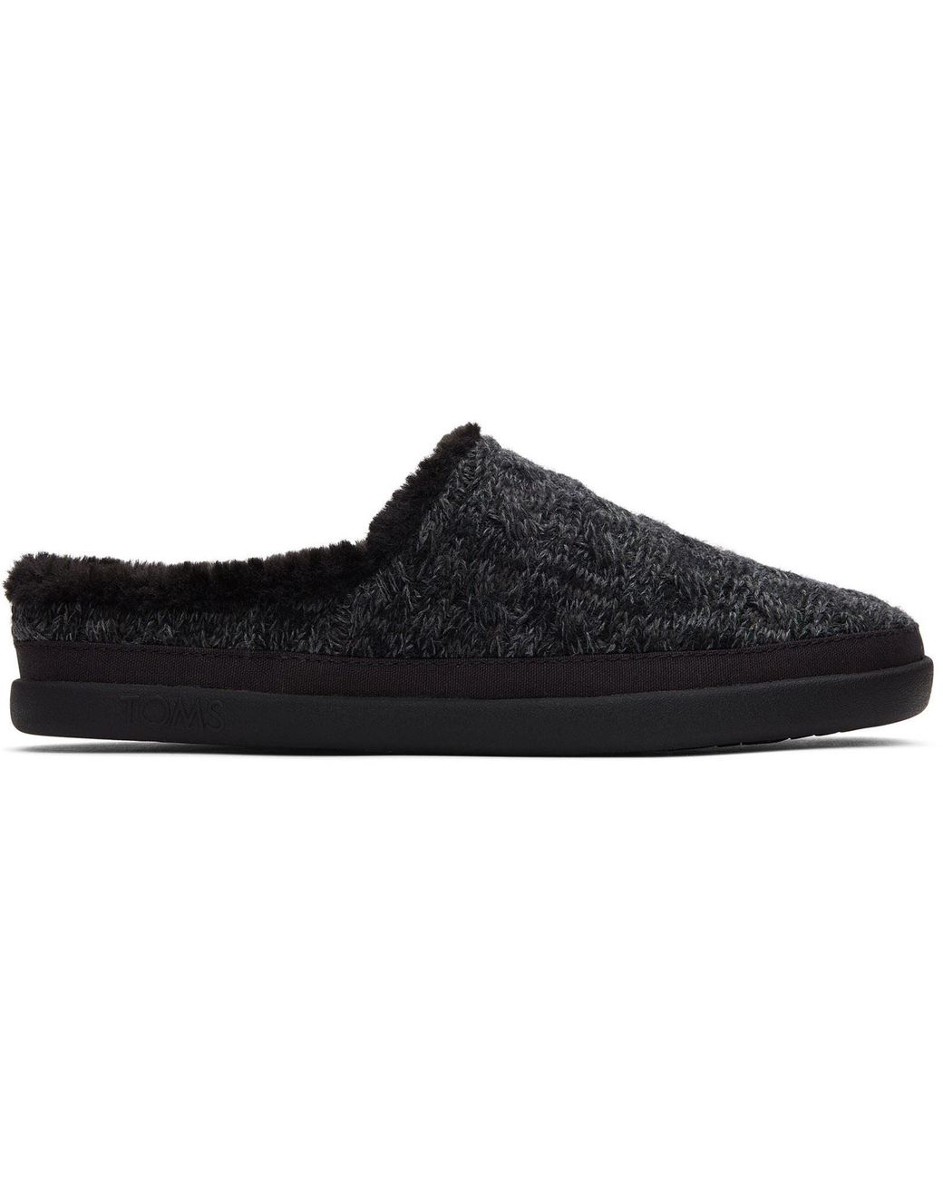 TOMS Black Sage Polyester Blend Slippers