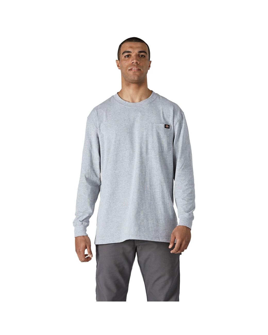 Dickies Blue Pocket Long Sleeve Cotton T-Shirt for men