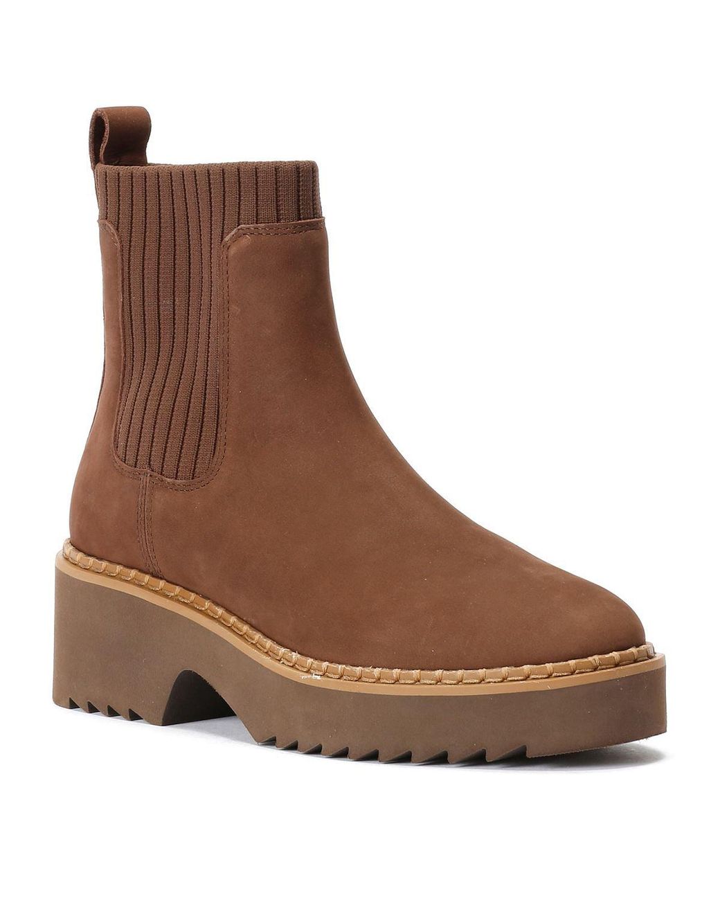 TOMS Brown Millie Nubuck Leather Dark Boots