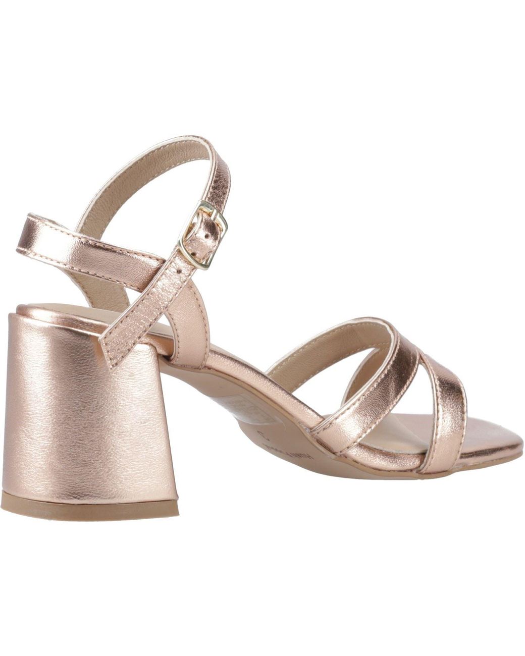 Hush Puppies Metallic Nalani Leather Rose Heels