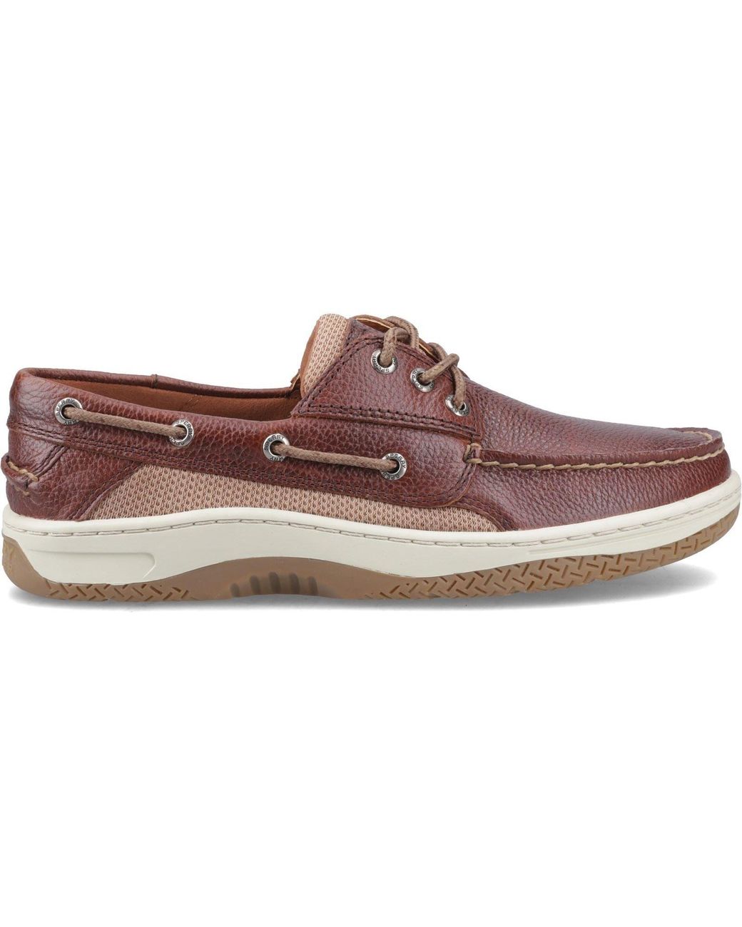 Sperry Top-Sider Brown Billfish 3 Eye Leather Wide Boat Shoes for men