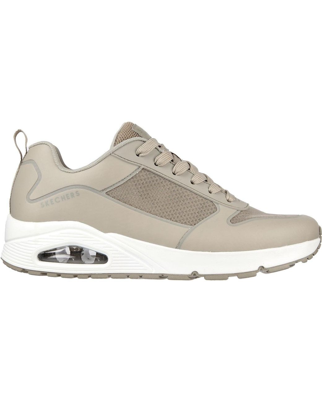 Skechers Gray Uno Sol 232248-Tpe Taupe Lace Up Shoes for men