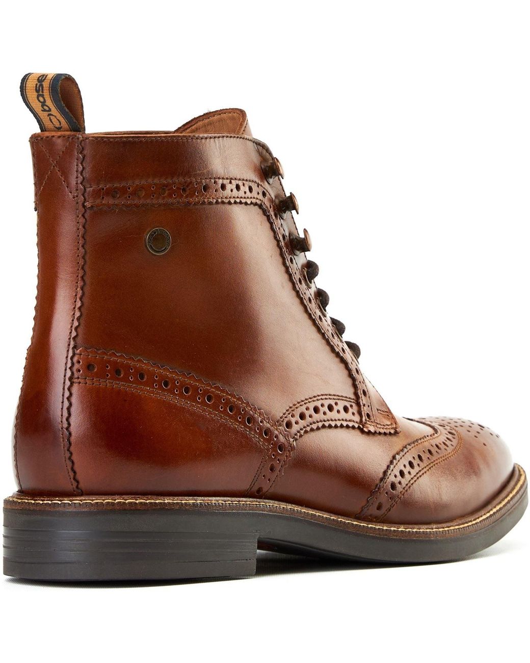 Base London Brown Bristol Leather Burnt Brogues Shoes