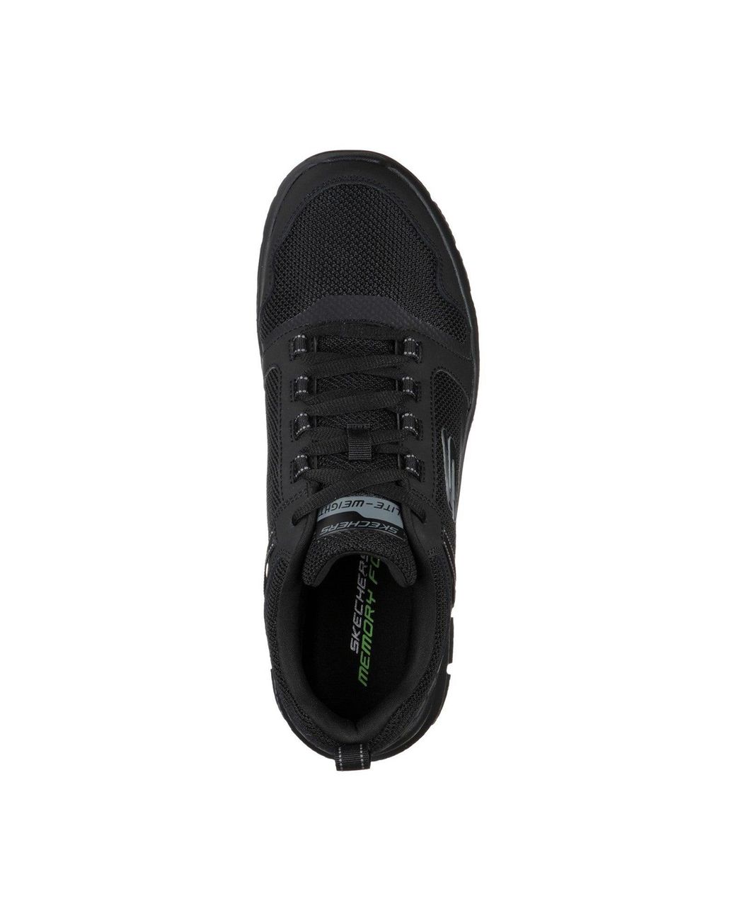 Skechers Black Track Knockhill 232001-Bbk Lace Up Shoes for men