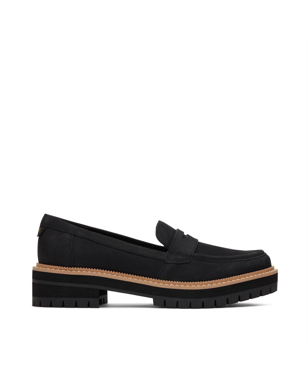 TOMS Black Cara Leather Loafers