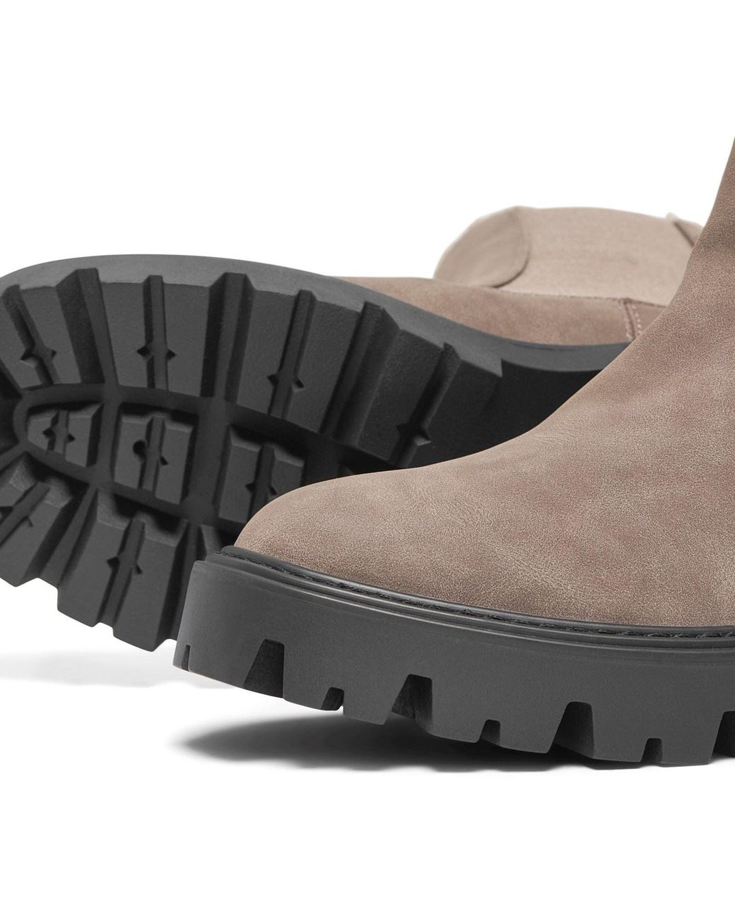 ONLY Brown Betty-9 Warm Lined Polyurethane Stone Heeled Ankle Boots