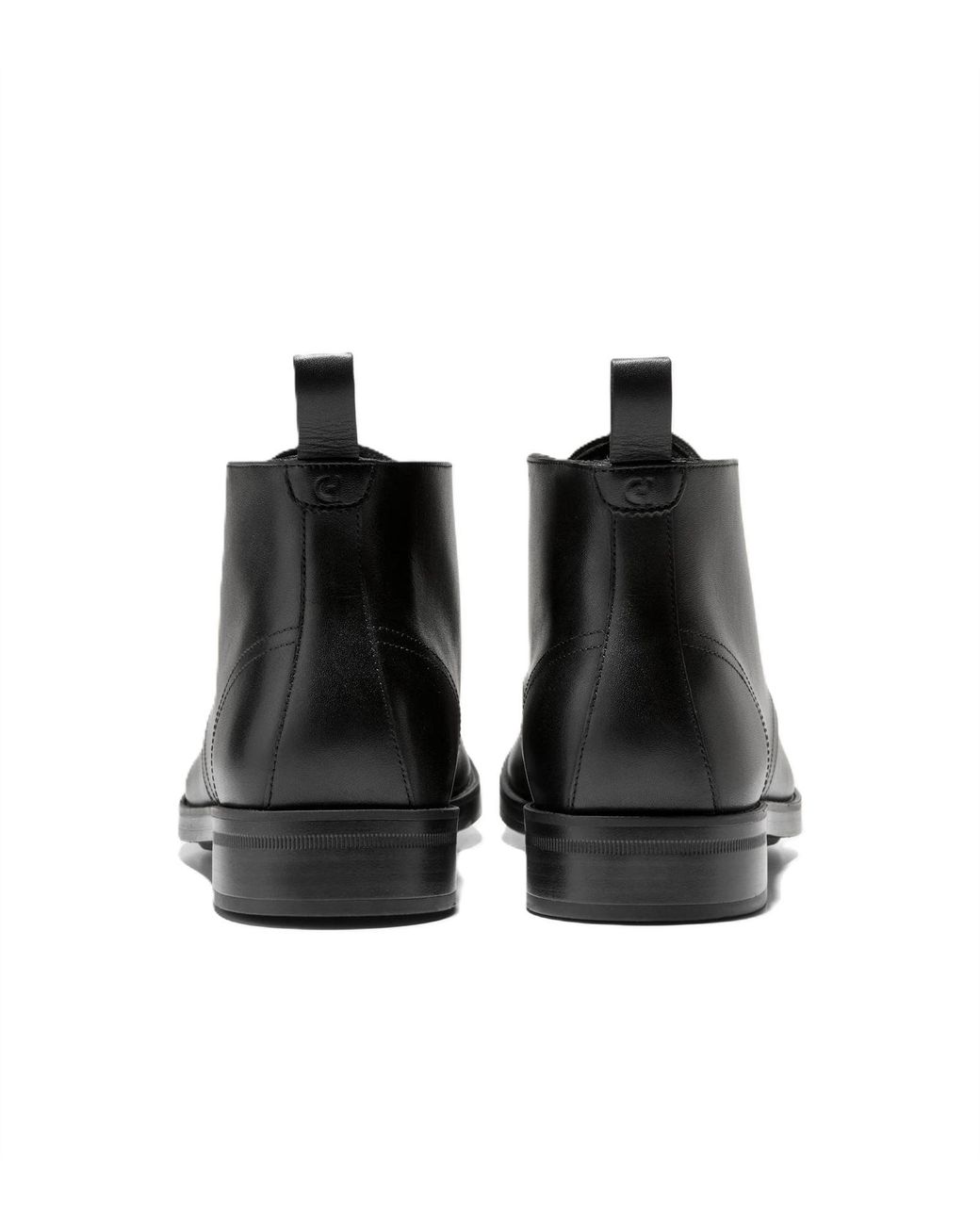 Cole Haan Black Newmark Grand Flexcraft Leather Chukka Boots for men
