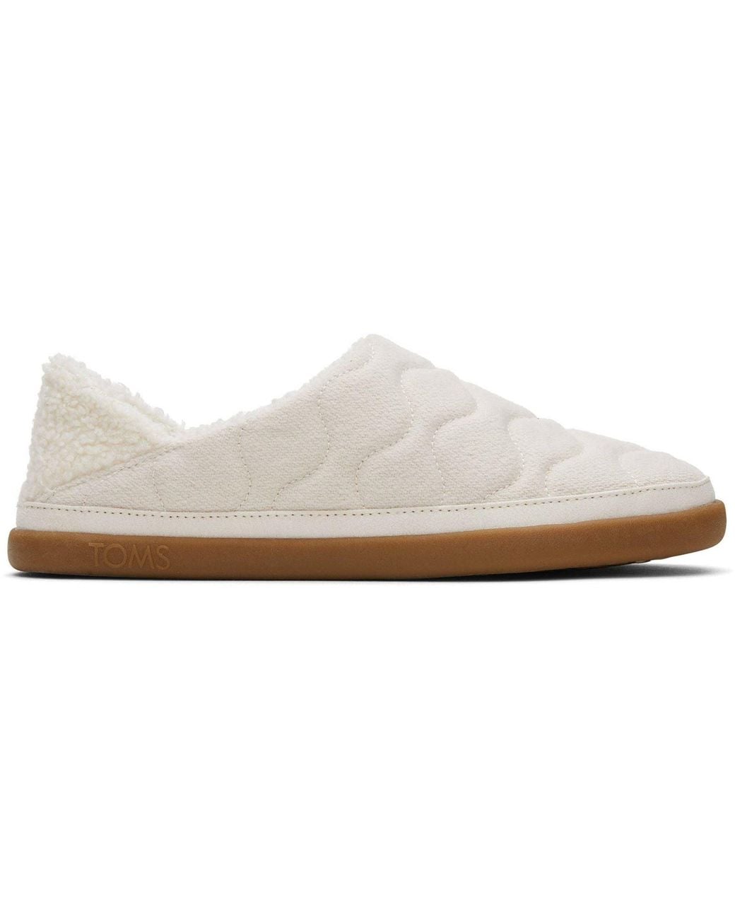 TOMS White Ezra Polyester Light Sand Slippers