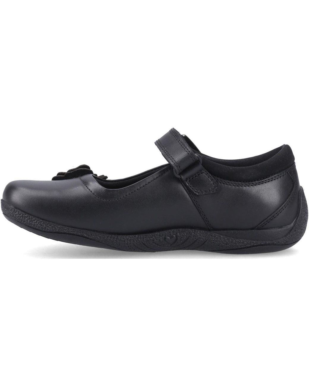 Hush Puppies Black Julie Ballerina Leather Shoes