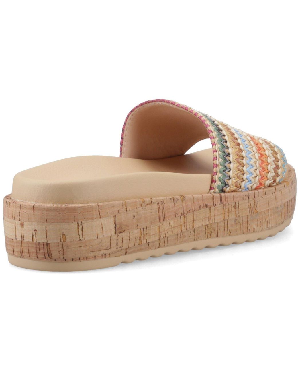 Rocket Dog Natural Faye Alti Raffia Textile Multicoloured Sandals