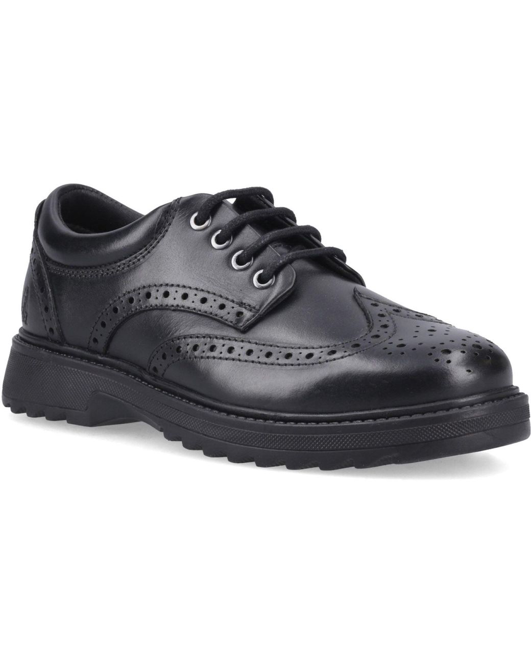 Hush Puppies Black Romeo Snr2 Leather Brogues for men