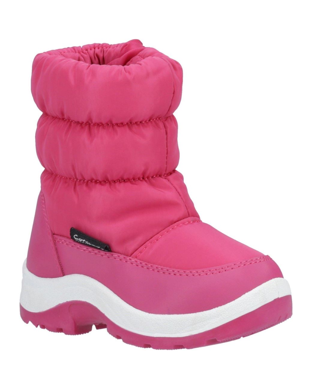 Cotswold Pink Tirely Textile Wellington Boots