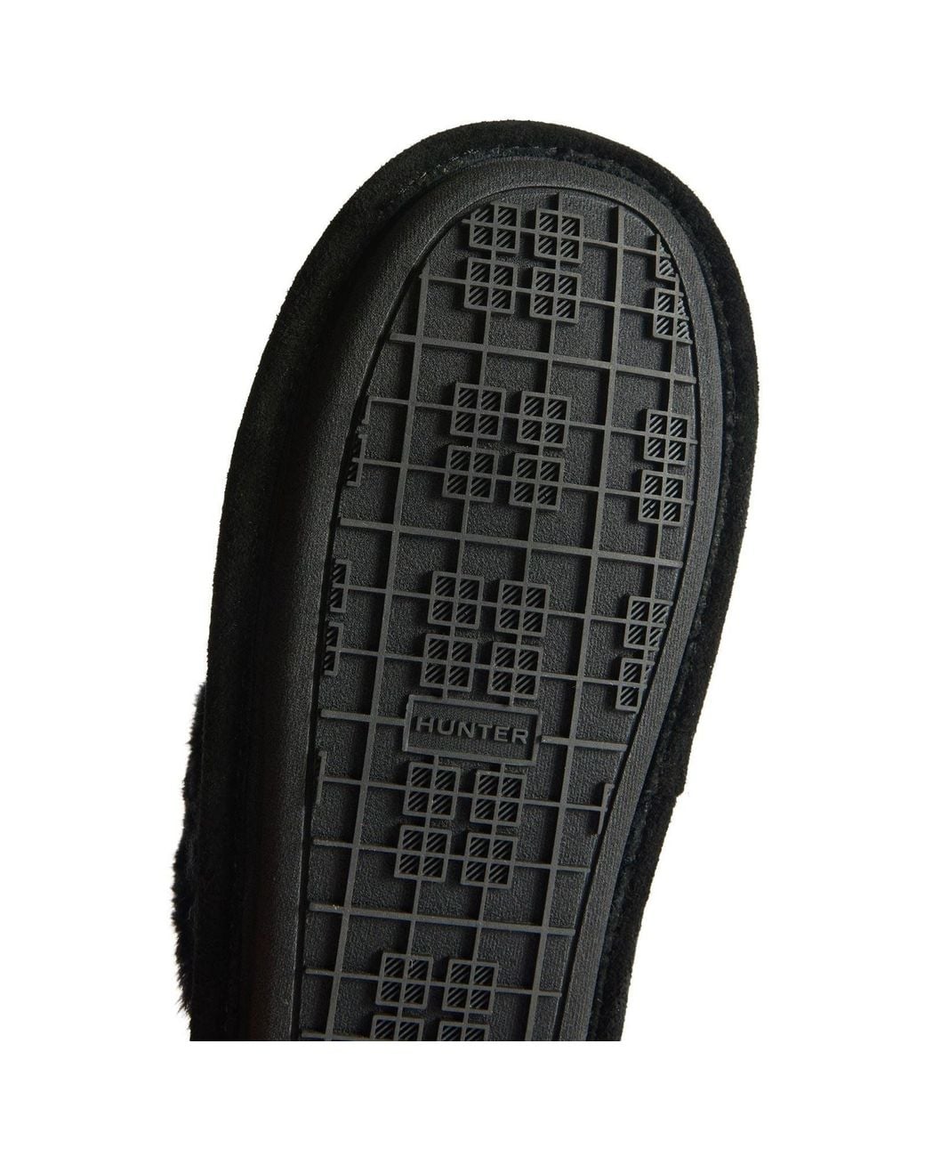 Hunter Black Mule Suede Slippers