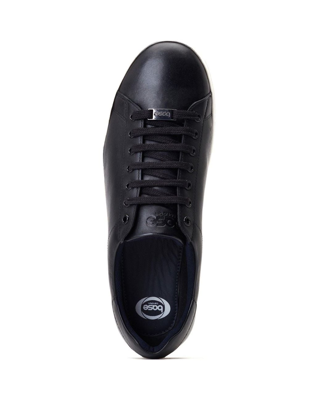 Base London Blue Tucker Leather Trainers for men