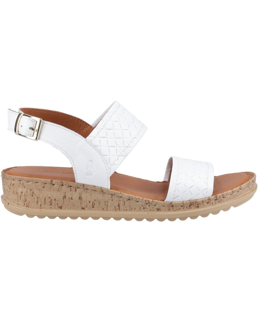 Hush Puppies Brown Ebony Wide Fit Leather Sandals