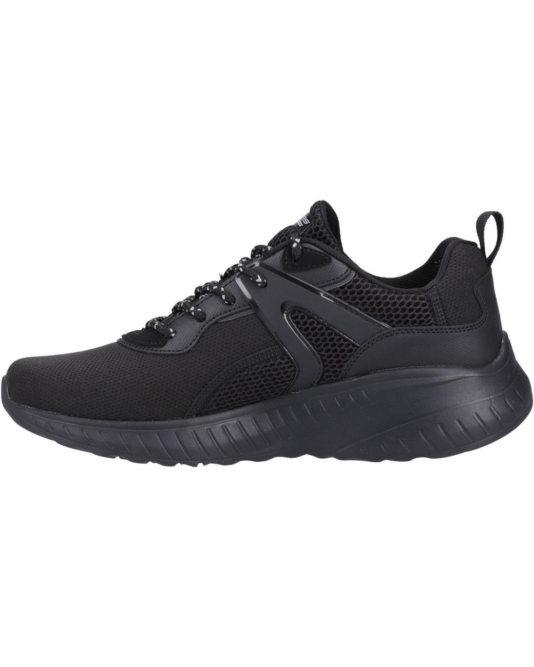 Skechers Black Bobs Squad Chaos Elevated Drift 118034-Bbk Lace Up Shoes for men