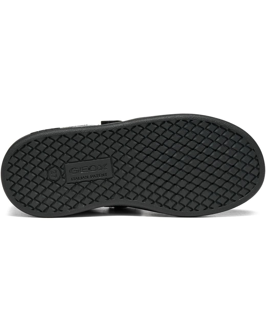 Geox Black J Eclyper Leather Trainers